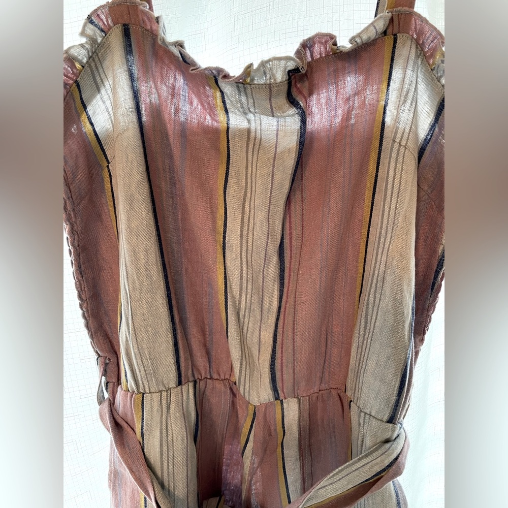 NWOT- Chaser striped linen jumpsuit. - Picture 2 of 5